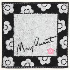 マリークワント　ミニ　タオルハンカチ（20cm）デイジー フレームデザイン　【MARY QUANT】