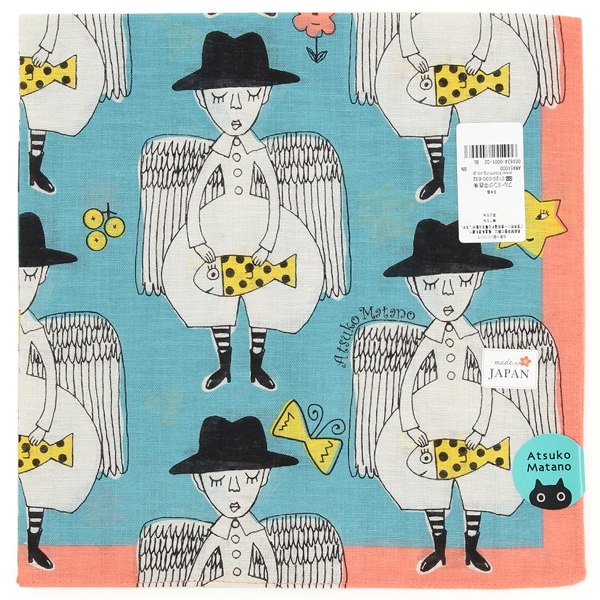 アツコマタノ　プリントハンカチ　天使　【Atsuko Matano】