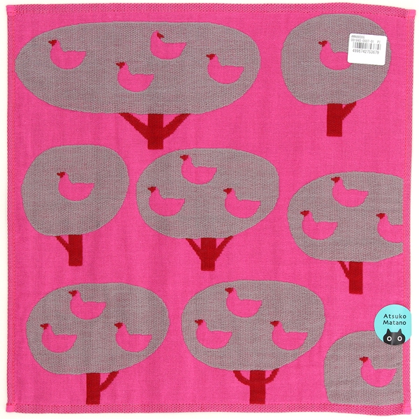 アツコマタノ　ハンカチ　小鳥の森　【Atsuko Matano】