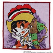 キャットアート　スマホ・メガネ拭き　ハンカチ　ニャボンの騎士　【CAT ART】