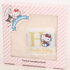 ハローキティ　イニシャル　タオルハンカチ
