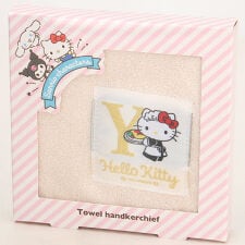 ハローキティ　イニシャル　タオルハンカチ