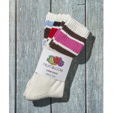 【FRUIT OF THE LOOM】カラフルラインソックス クルー丈 / クウォーター丈