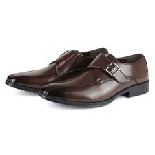 滑りにくい　モンクストラップ　ビジネスシューズ