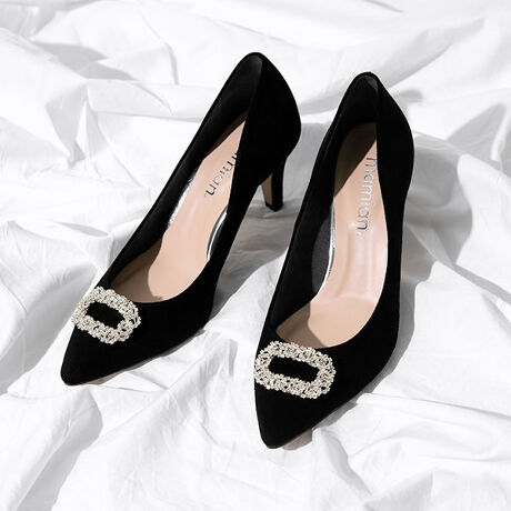 結婚式 セレモニー ビジューバックル パンプス ヒール7 0cm 7229 マミアン Mamian 7229 ファッション通販 マルイウェブチャネル