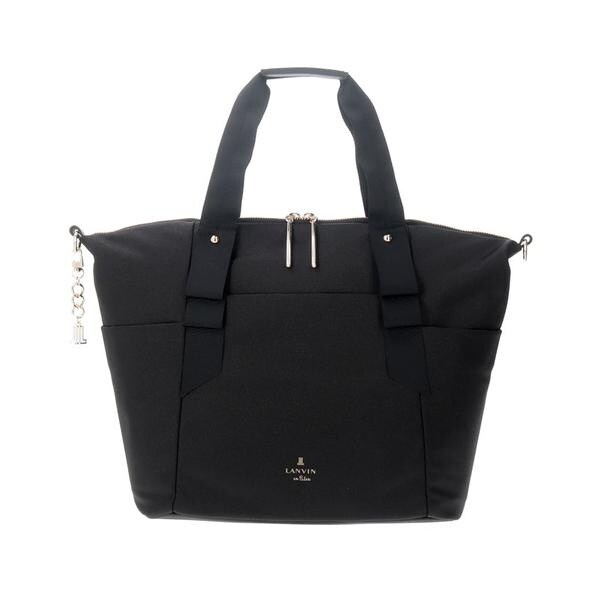 のん【美品】LANVIN en Bleu 2Way JL型押しバッグ LANVIN en Bleu 最大42%☆7/30まで ランバン オン ブルー