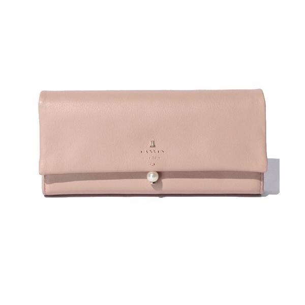 新品✴︎LANVIN en bleu ランバンオンブルー シャペル パール 長財布 シャペル パール付きフラップ長財布 LANVIN en Bleu / ランバン