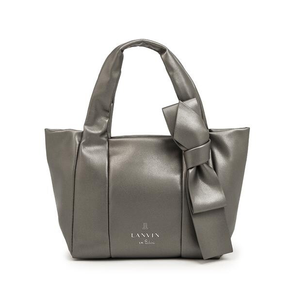 【極美品】ランバンオンブルー　ハンドバッグ　ビーズハンドル　黒 極美品♡ランバンオンブルー 2wayショルダーバッグ レザー