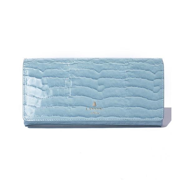 新品 ランバンオンブルー 長財布 ラウンドファスナー メラニー ラメ ブルー系 LANVIN en Bleu 最大46%☆10/8限定 ランバンオンブルー 長財布