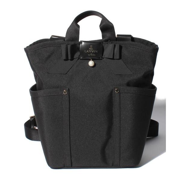 LANVIN en Bleu ジュール リュック 2way ブラック LANVIN en Bleu ジュール 2wayリュックサック ブラック -人気