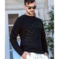 1PIU1UGUALE3 RELAX(ウノピゥウノウグァーレトレ)ラインストーンロゴ長袖Tシャツ