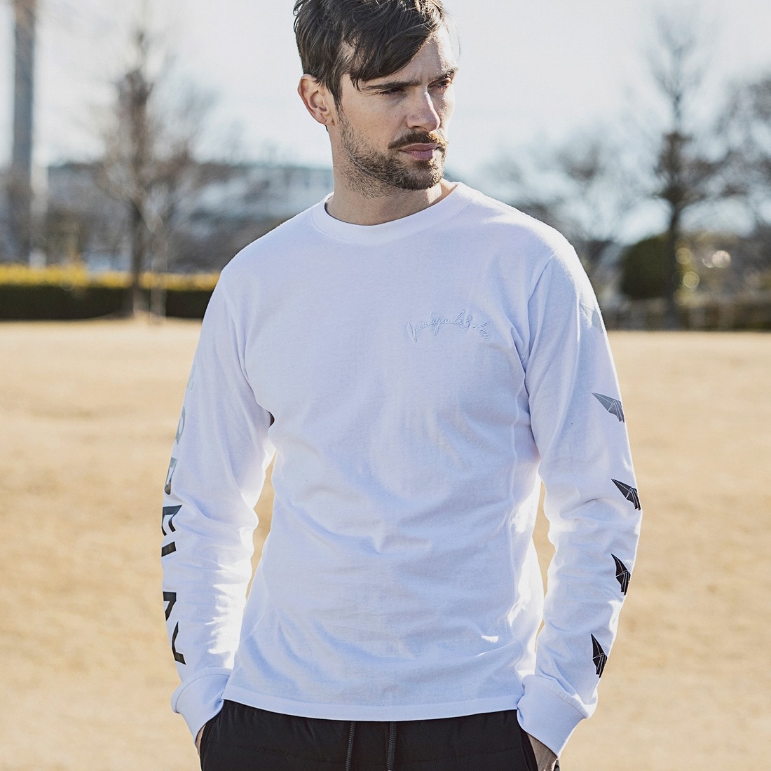 【1PIU1UGUALE3 RELAX】グラデーションプリントロングTシャツ 1PIU1UGUALE3 RELAX グラデーションプリントロングTシャツ ロンT