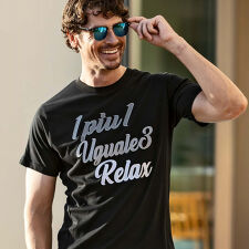 1PIU1UGUALE3 RELAX グラデーションアップリケ半袖Tシャツ