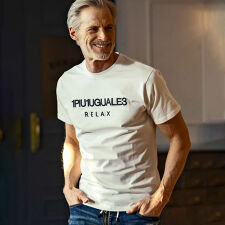 1PIU1UGUALE3 RELAX フロントロゴ刺繍半袖Tシャツ