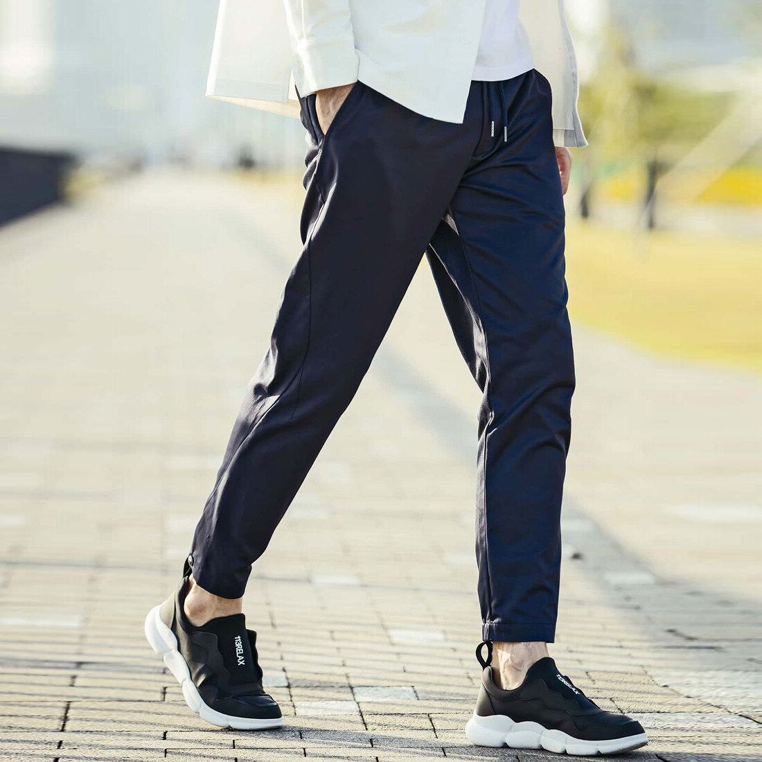 ウノピュウノウグァーレトレ ウノピゥウノ ボタンヘム 2way スラックス 1PIU1UGUALE3 RELAX ボタンヘム2wayスラックス | ウノピゥウノウグァー