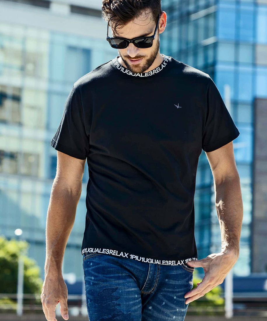 【1PIU1UGUALE3 RELAX】ネックロゴ半袖Tシャツ 1PIU1UGUALE3 RELAX ネックロゴ半袖Tシャツ | ウノピゥウノウ