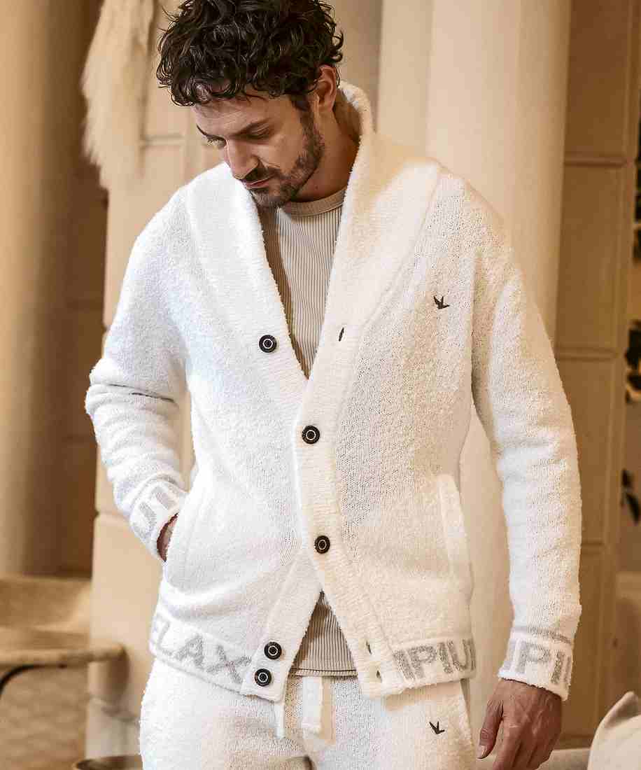 【未使用】1piu1uguale3 メリノウール カーディガン サイズ3 1PIU1UGUALE3 RELAX カーディガン RELAX(ウノピゥウノウグァー