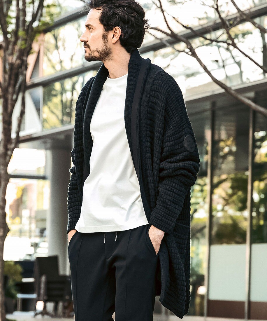 1PIU1UGUALE3 RELAX ショールカラーロングカーディガン | ウノピゥ