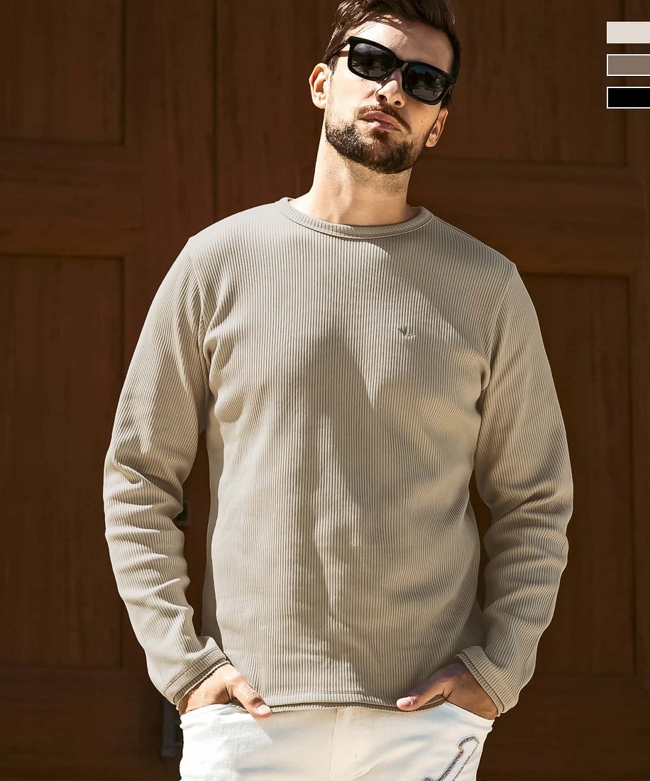 【1PIU1UGUALE3 RELAX】カットオフリブロングTシャツ 3色展開 1PIU1UGUALE3 RELAX カットオフリブロングTシャツ | ウノピゥ