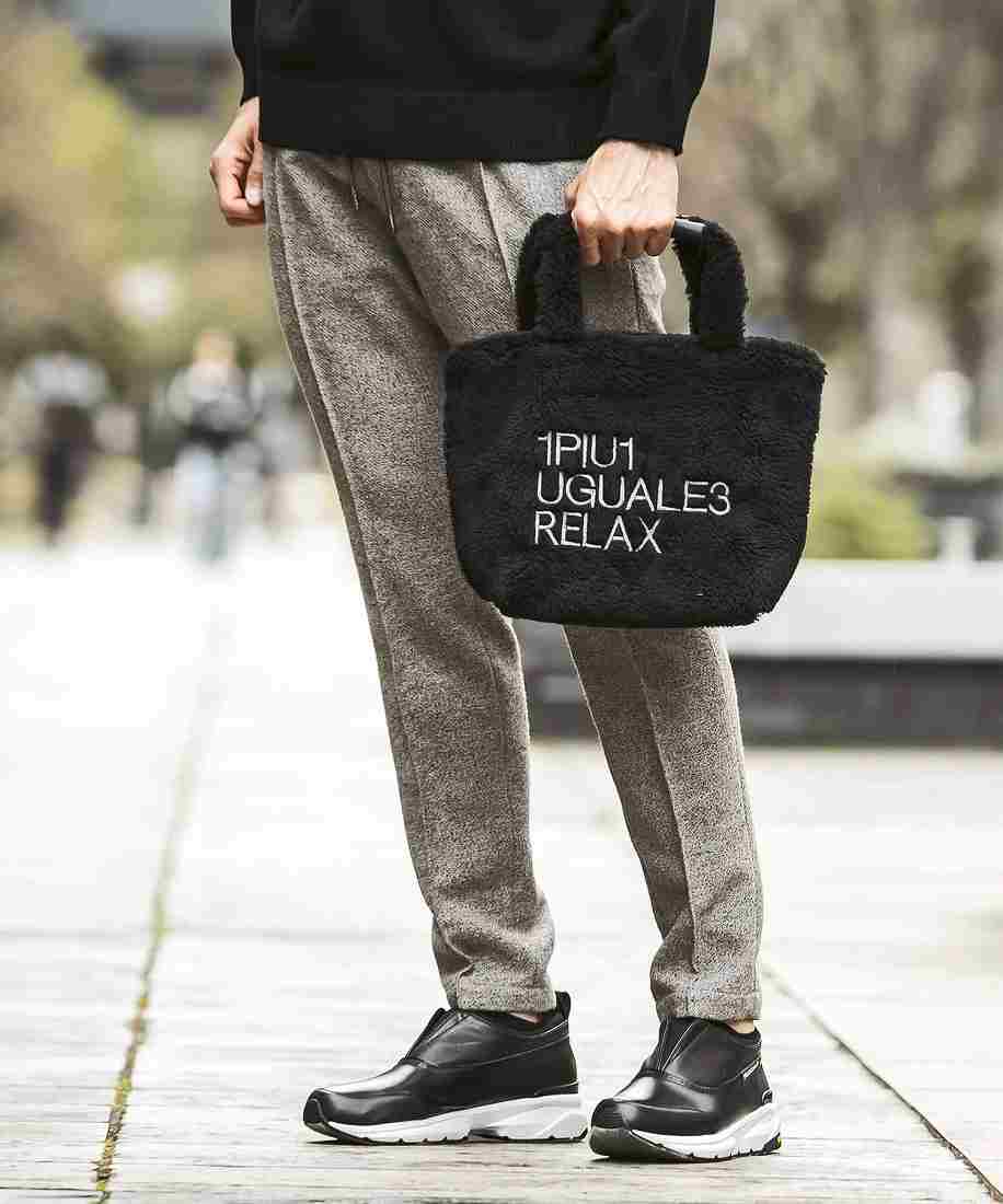 【1PIU1UGUALE3 RELAX】ボアミニトートバッグ 1PIU1UGUALE3 RELAX ハンドバッグ RELAX(ウノピゥウノウグァー