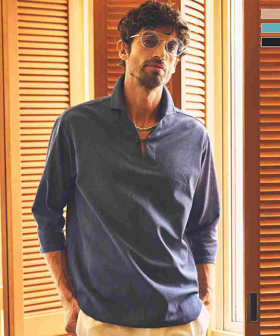 1PIU1UGUALE3 RELAX テックリーノカプリシャツ【LEON掲載