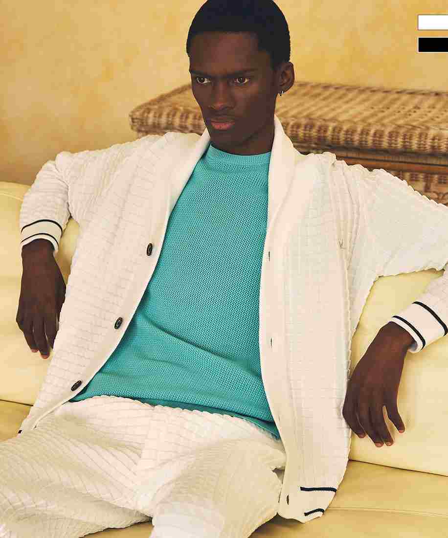 1PIU1UGUALE3 RELAX ショールカラーワッフルカーディガン | ウノピゥ