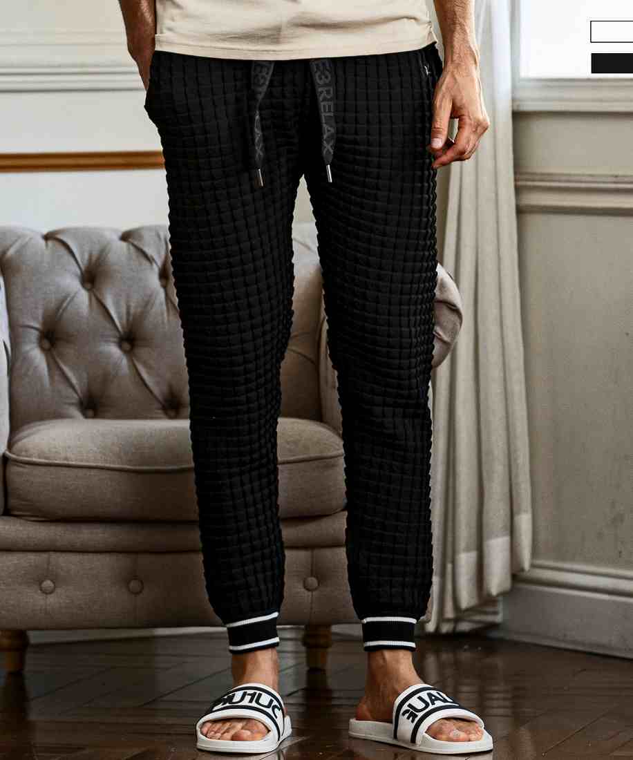 ウノピゥウノウグァーレトレ リラックス（1PIU1UGUALE3 RELAX）/1PIU1UGUALE3 RELAX スクエアパターンニットロングパンツ「LEON 4月号… 1PIU1UGUALE3 RELAX スクエアパターンニットロングパンツ「LEON 4月号