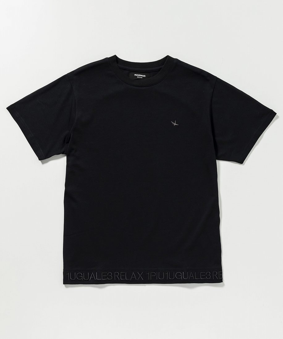 1PIU1UGUALE3 RELAX ヘム刺繍ロゴTシャツ メンズ 半袖 1PIU1UGUALE3 RELAX ヘム刺繍ロゴ半袖Tシャツ | ウノピゥウノウ