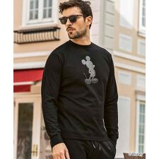 1PIU1UGUALE3 RELAX ミッキーマウス グラデーションラインストーンロングTシャツ