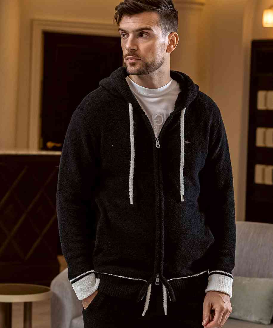 ウノピゥウノウグァーレトレ リラックス（1PIU1UGUALE3 RELAX）/1PIU1UGUALE3 RELAX バイカラーニットジップパーカー 1PIU1UGUALE3 RELAX バイカラーニットジップパーカー | ウノピゥウノウ