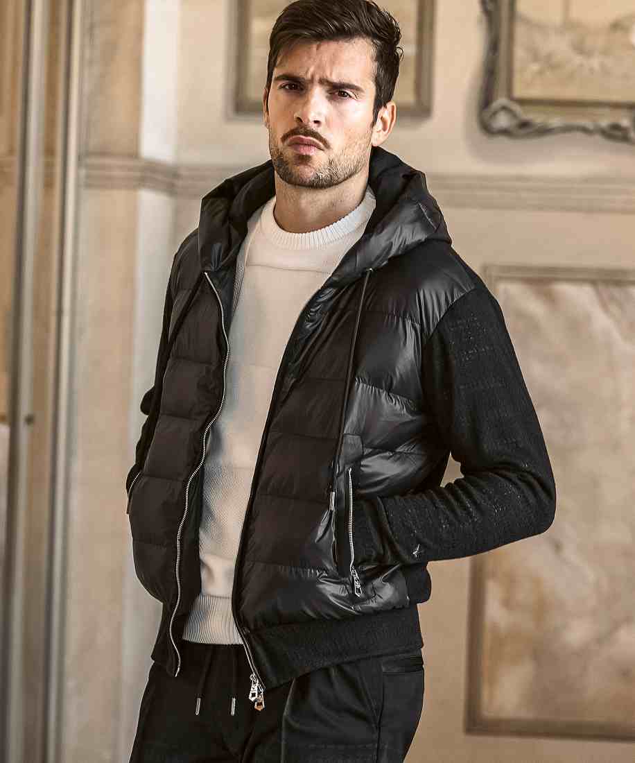 1PIU1UGUALE3 RELAX レザースリーブ中綿ブルゾン | ウノピゥ