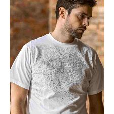 ウノピゥウノウグァーレトレ リラックス(1PIU1UGUALE3 RELAX)の1PIU1UGUALE3 RELAX スプラッシュラインストーン半袖Tシャツ