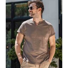 1PIU1UGUALE3 RELAX リネンブレンドキーネック半袖Tシャツ【LEON掲載】