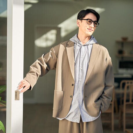 B：MING by BEAMS ／ ダブルフェイス 梨地 ジャケット 