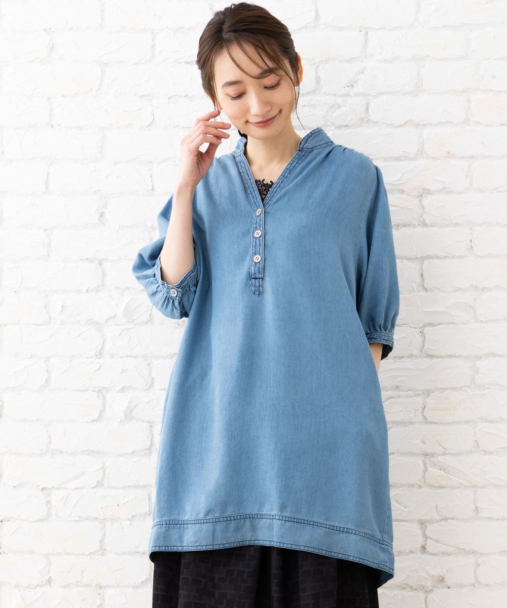 サブ ストリート（sab street）/【大きいサイズ】 15号(3L) THE Korner　キーネックシャツ 大きいサイズ】 15号(3L) THE Korner キーネックシャツ | サブ