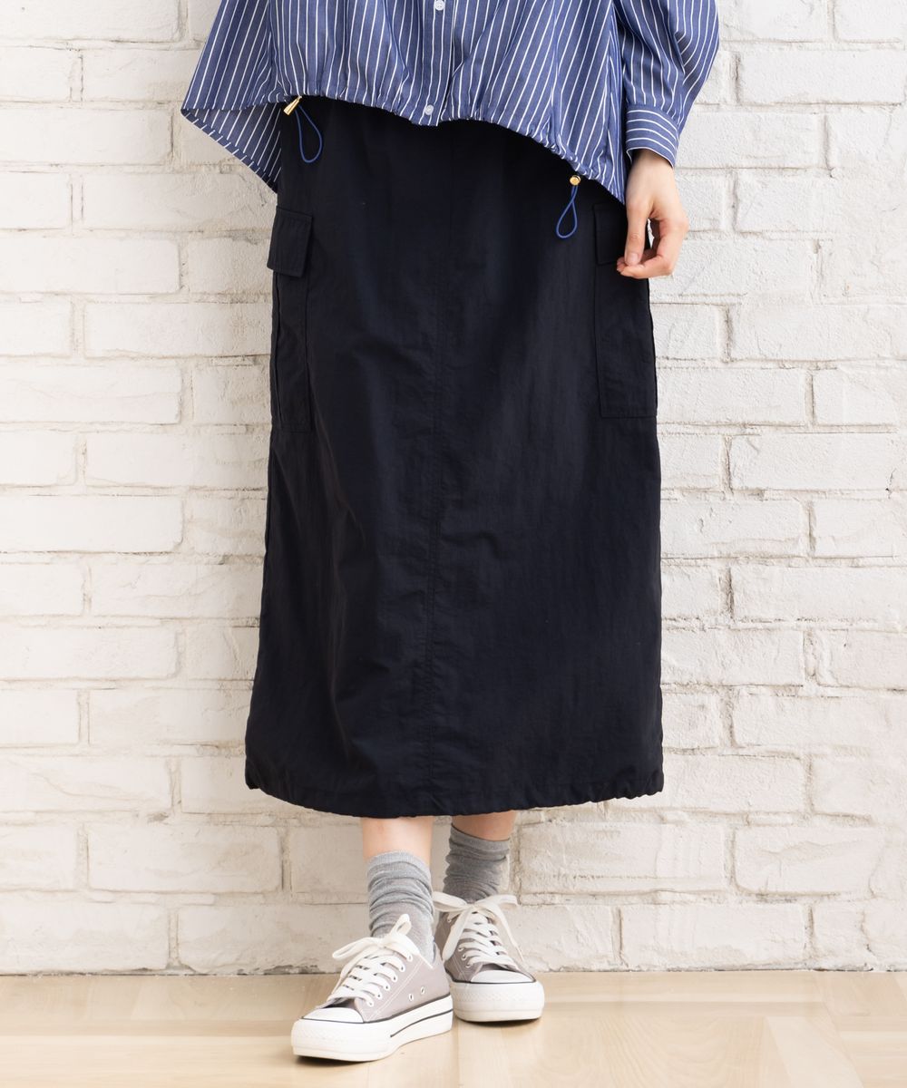 【大きいサイズ】 9号・15号・19号 FONTLAB ナイロンミニグログランカーゴスカート