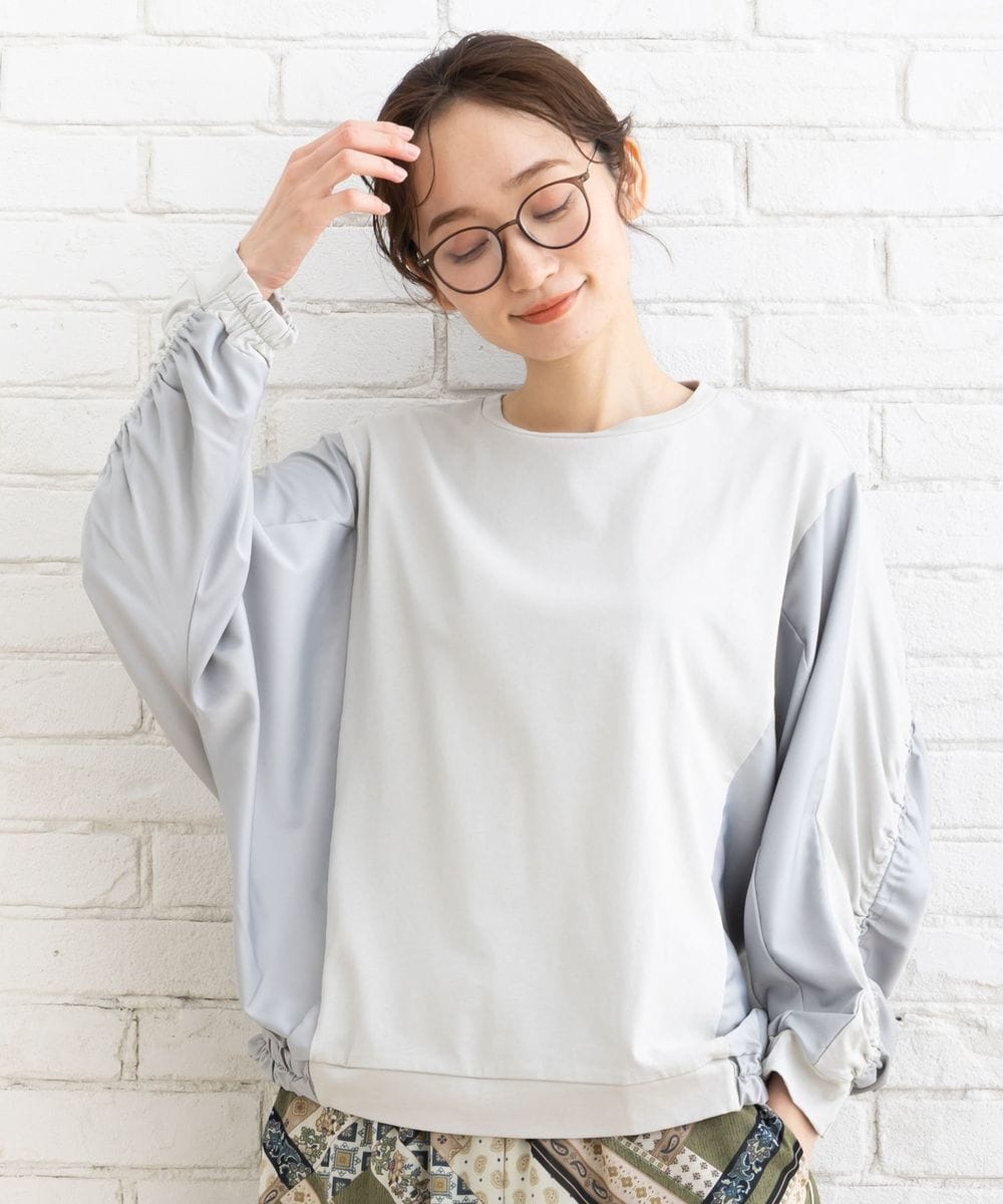 大きいサイズ】 9号・15号(M・3L) FONTLAB シャツレイヤード風ポンチ