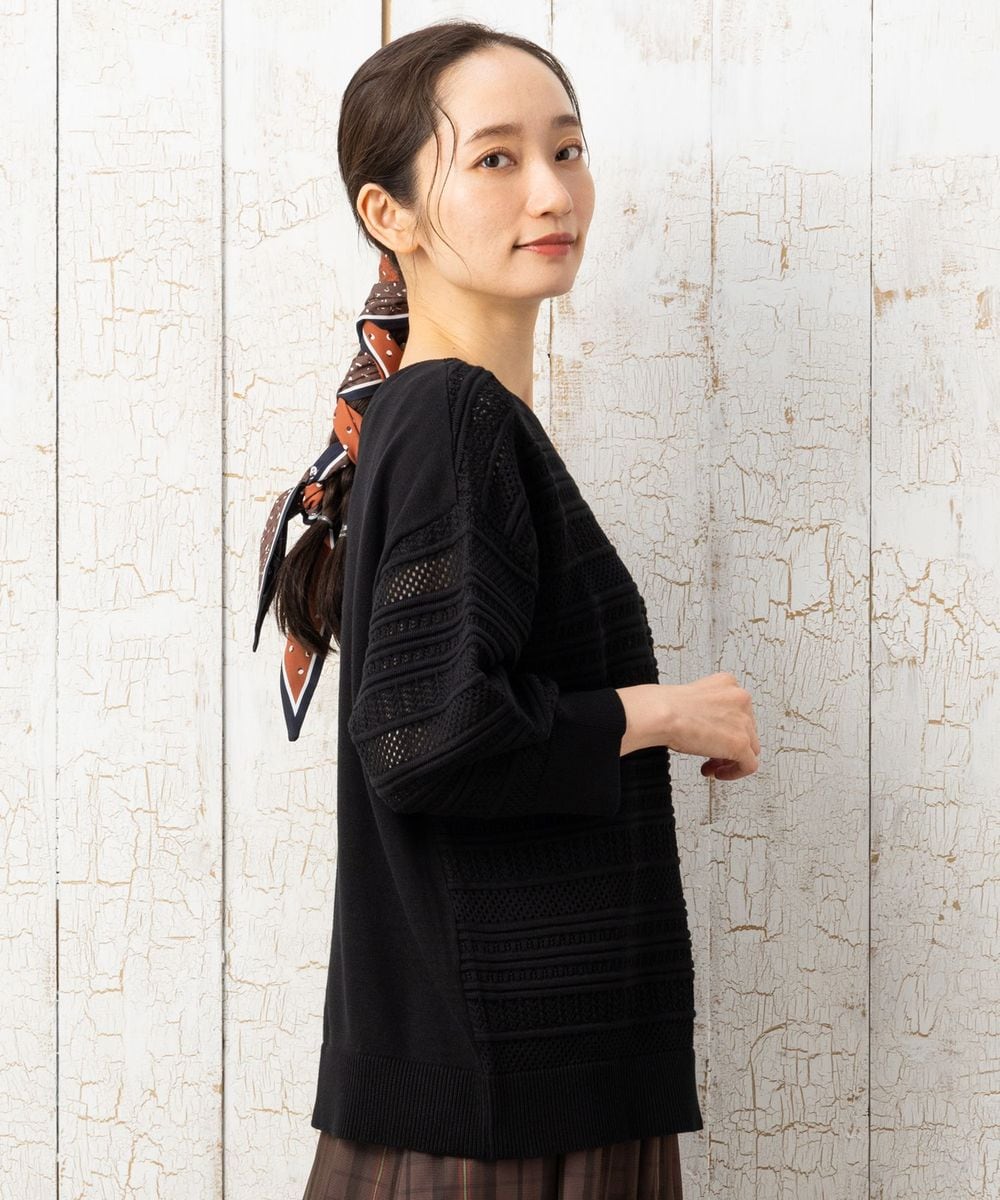 大きいサイズ】 9号・15号(M・3L) FONTLAB 2way透かし編みニット