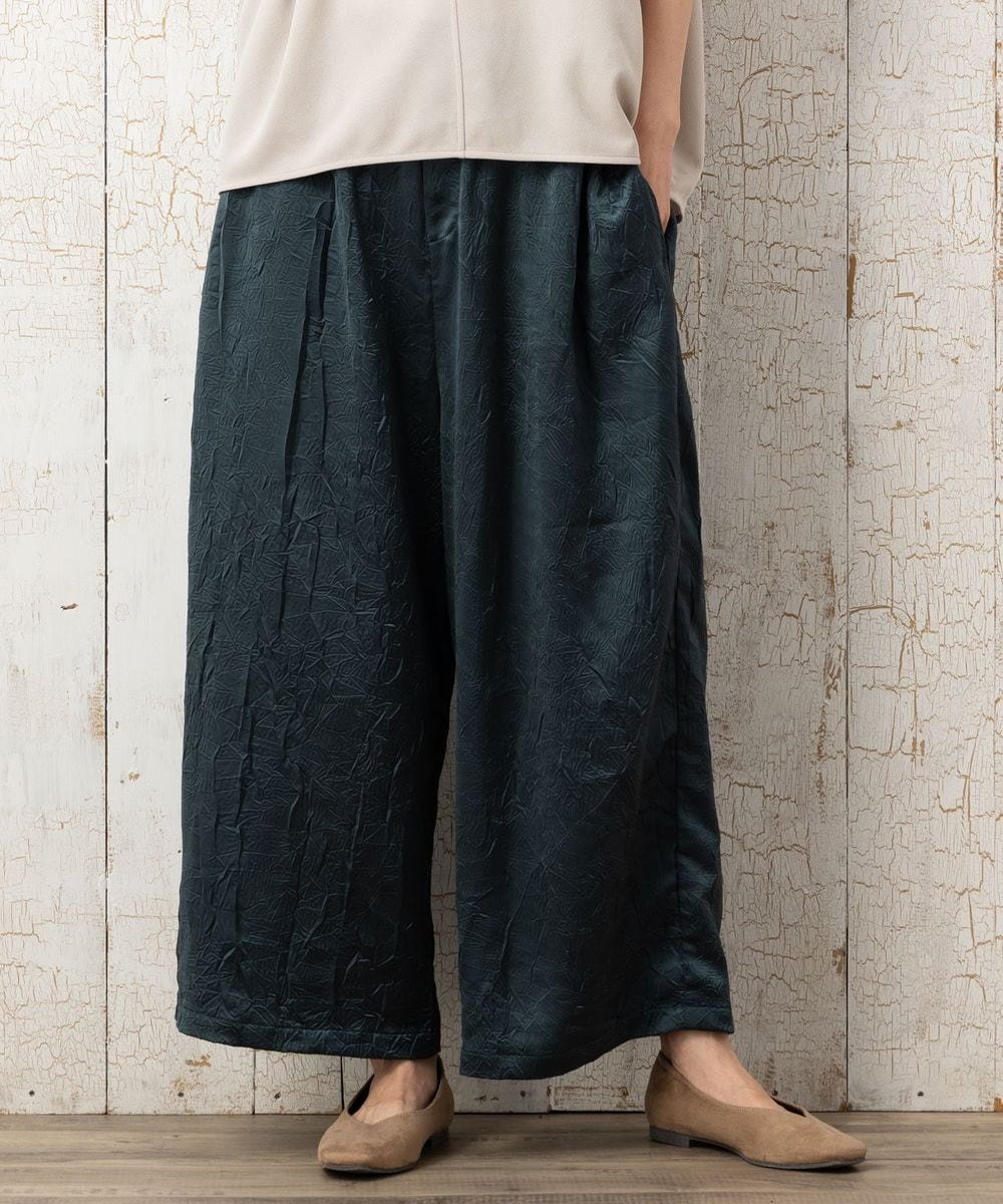 大きいサイズ】 9号・15号(M・3L) ジオメジャカードワイドパンツ