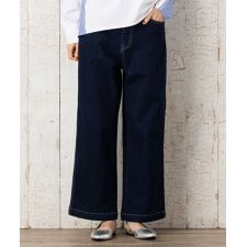 【大きいサイズ】 9号・15号・19号(M・3L・5L) FONTLAB ワイドデニムパンツ