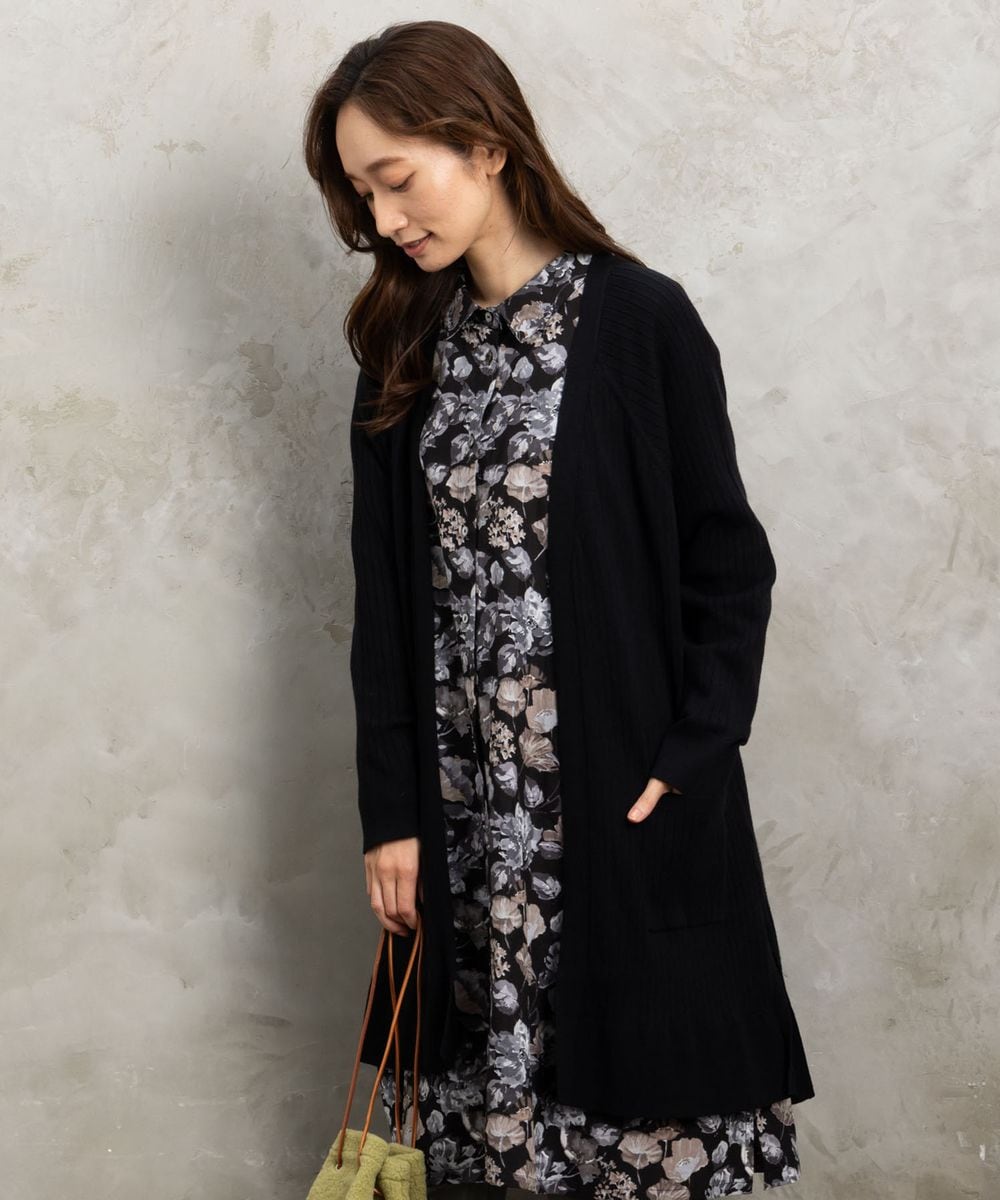 サブストリート（sab street）/【大きいサイズ】 15号(M・3L) FONTLAB 袖口配色Vカーディガン 大きいサイズ】 15号(M・3L) FONTLAB 袖口配色Vカーディガン | サブ