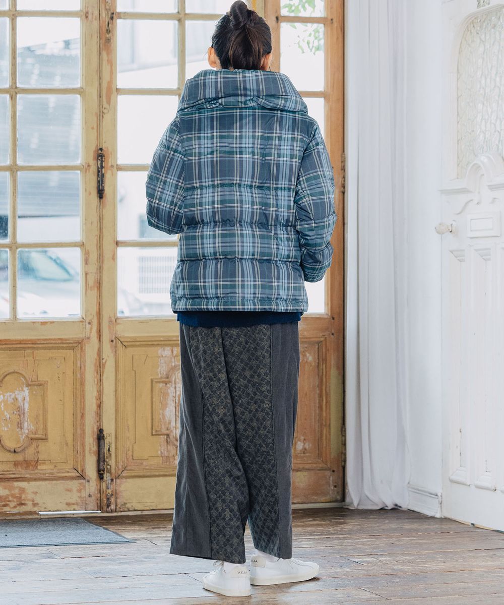 大きいサイズ】 9号・15号・19号 FONTLAB リバーシブルチェックダウン