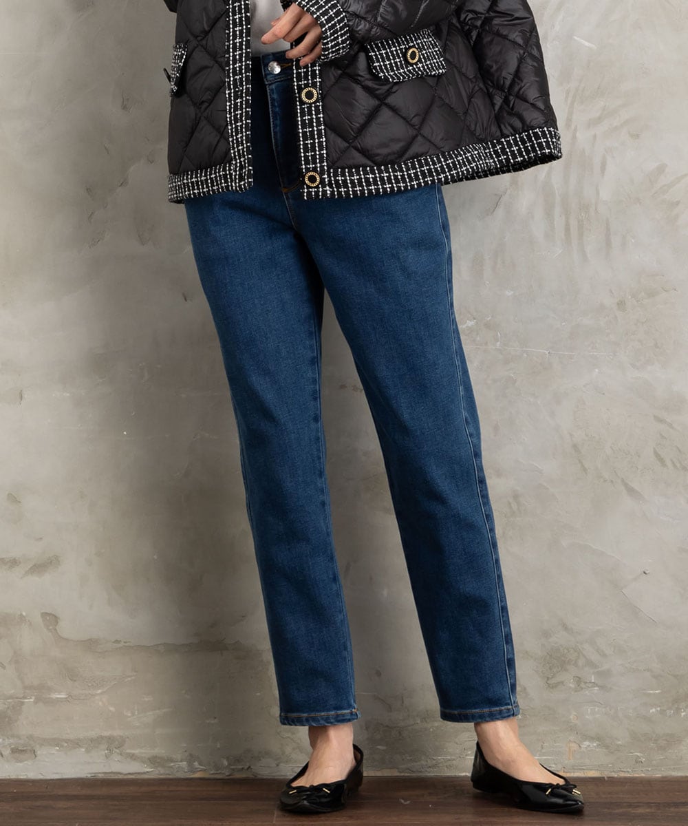 大きいサイズ】 21号(6L～) INDESIGN カットデニムレギンスパンツ