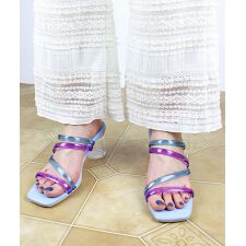 リバティドール(Liberty Doll)の★スクエアトゥクリアコード円柱クリアヒールサンダル★4119