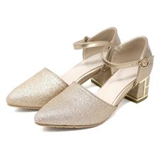 ★デザインヒール　セパレートラメパンプス★1050