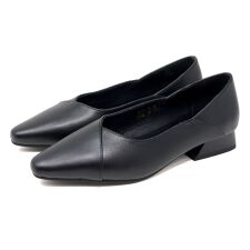 ★スリムスクエアトゥ切り替えデザインパンプス★1036