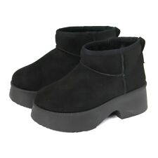 「UNISEX」【22.5~27.5】★厚底ムートン風ヒールブーツ★6422