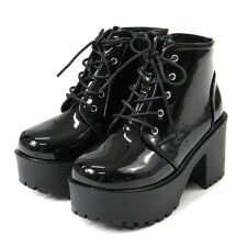 【26春夏新作】はかま対応にも！★7.5cm軽量厚底レースアップブーツ★9164