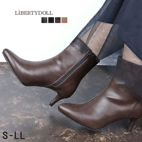 美脚効果抜群 6ｃｍピンヒール サイドジップショートブーツ 9015 リバティドール Liberty Doll 9015 ファッション通販 マルイウェブチャネル