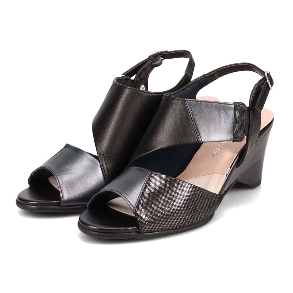 ミッシーデミッシー missy des missy カラーブロック ウエッジサンダル